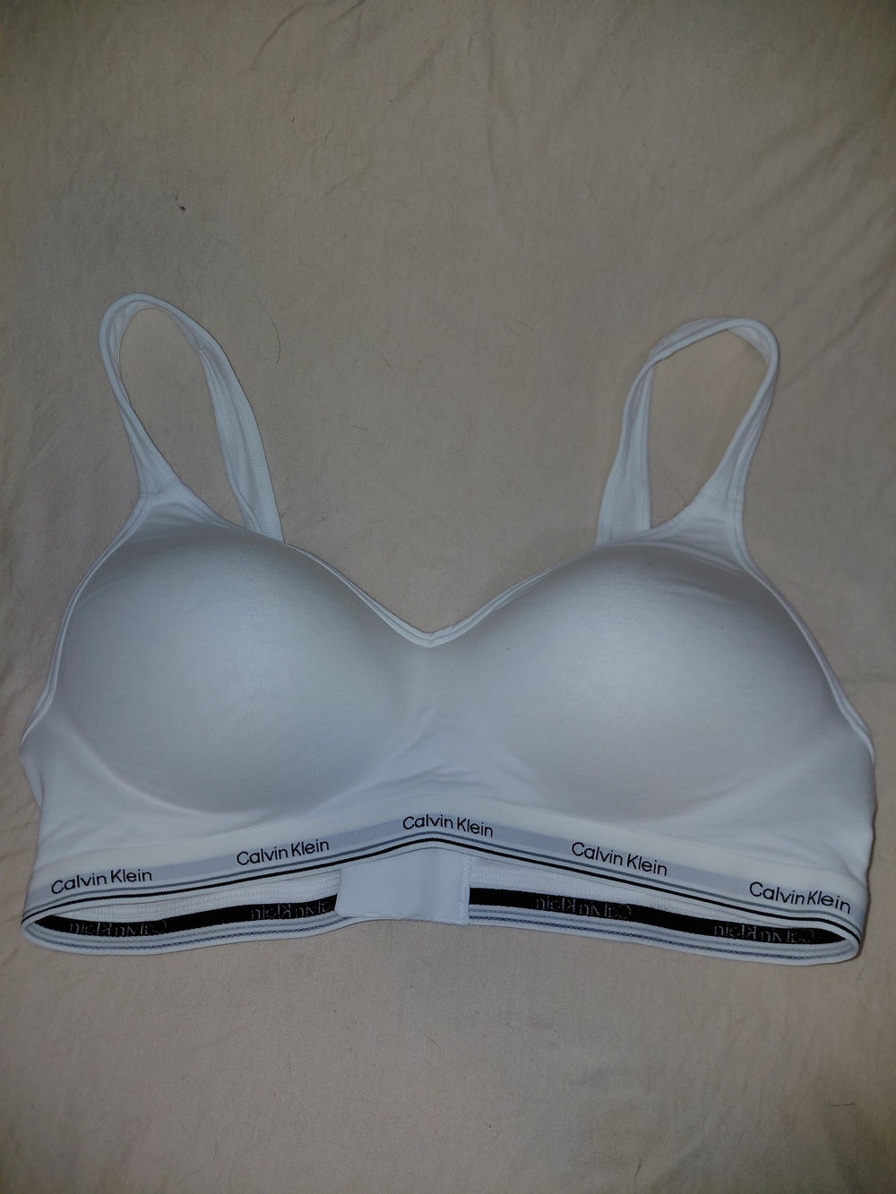 Calvin Klein White Wireless Molded Bralette XL